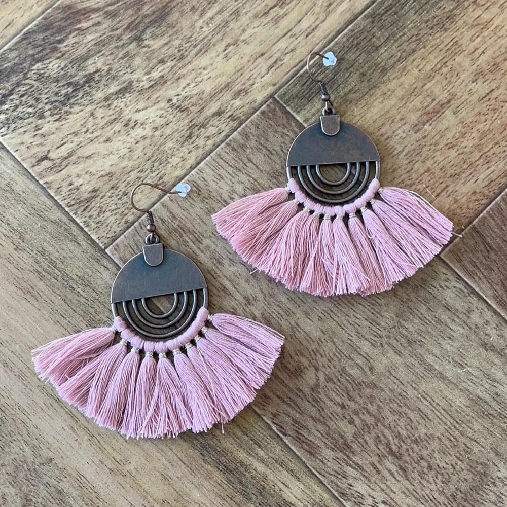 🍉 NEW Boho Statement Fringe Dangle Earrings